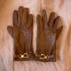 Ralph Lauren Brown Leather Gloves